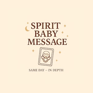 SAME DAY-bericht van spirit baby | in DIEPTE paranormale tarotlezing **lees beschrijving **