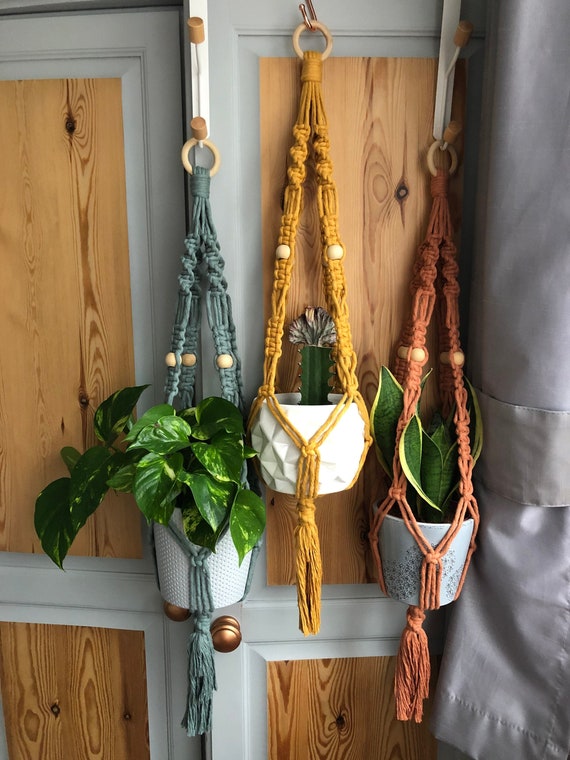 Large Macrame Plant Hanger With Beads |macrame Plant Hanger | Macrame Plant  Holder | Home Decor | Macrame Home Decor | Macrame Decor - Etsy