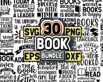 30 Reading Svg png Bundle | Book lovers Svg png cricut file | Book Lover svg png cricut files silhouette