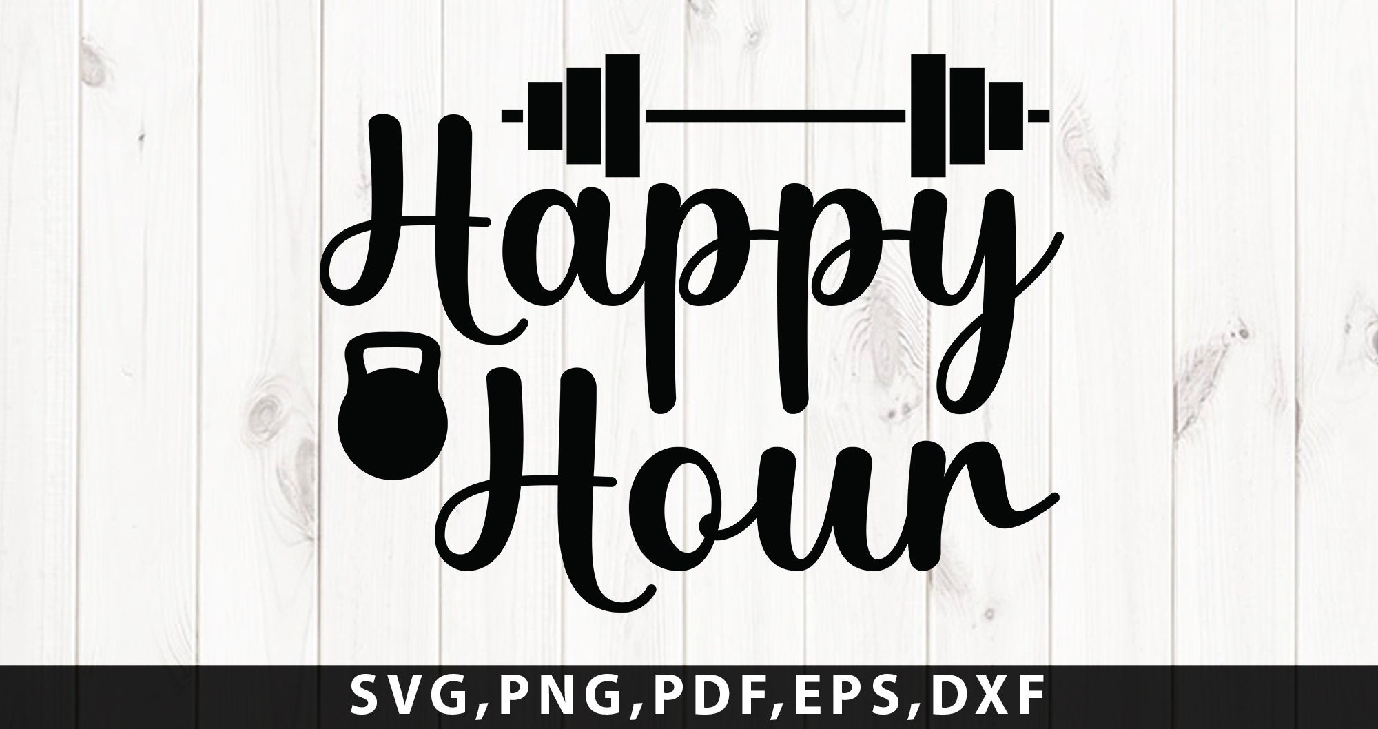 Funny Fitness SVG, Happy Hour Gym Svg, Fitness Cut File, Funny Work Out