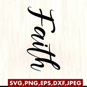 FAITH font  cross Script Svg Cut Files Clipart Downloads | Faith Svg Dxf Pdf Silhouette | Cross Svg Clipart svg png