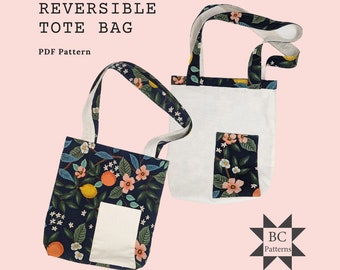 Tote Bag Sewing Pattern PDF | Easy Tote Bag Pattern | Beginner Sewing ...