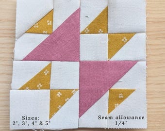 Goose & Gosling Quilt Block, Foundation Paper Piecing Pattern FPP (PDF Download)
