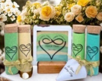 Wedding Unity Sand Ceremony Set, Blended Family Ritual Vase