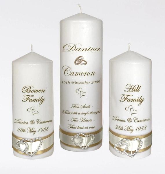 Personalised unity candles deals