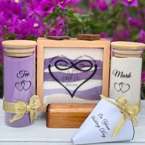 Dreams Wedding Renewal of Vows Sand Unity Ceremony Set, 3 Piece Set, Unity Sand Set,  Blended Wedding, Unity Sand Ceremony Set, Personalised