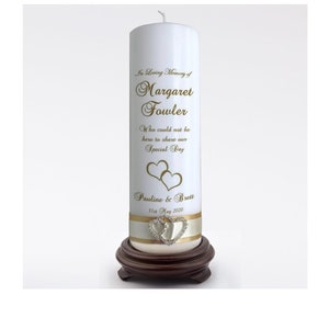 Wedding Personalised Memorial Candlle