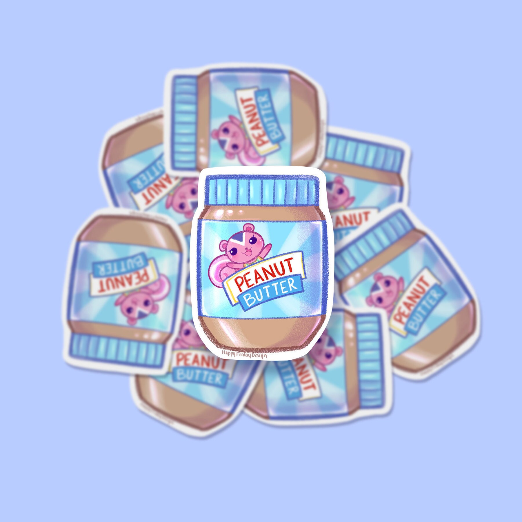 Animal Crossing Peanut Butter Vinyl Sticker Cute Kawaii | Etsy