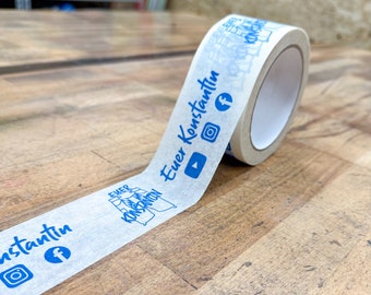 Euer Konstantin Klebeband weiß blau zum Basteln, Papierklebeband & PP (Polypropylen) Klebeband für 3D-Druck