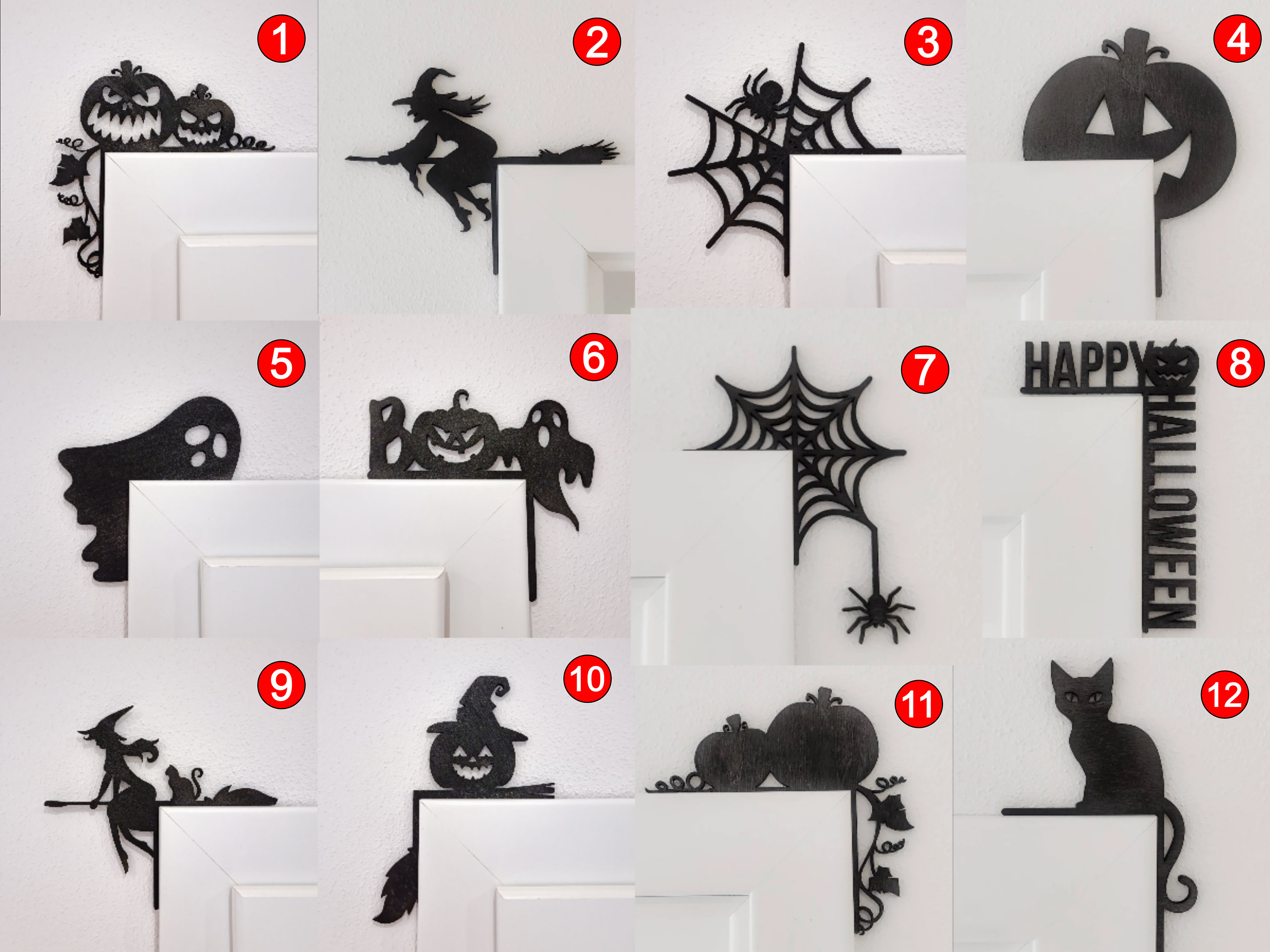 Halloween Holz Türdeko Bilderrahmen Ecken - Etsy.de