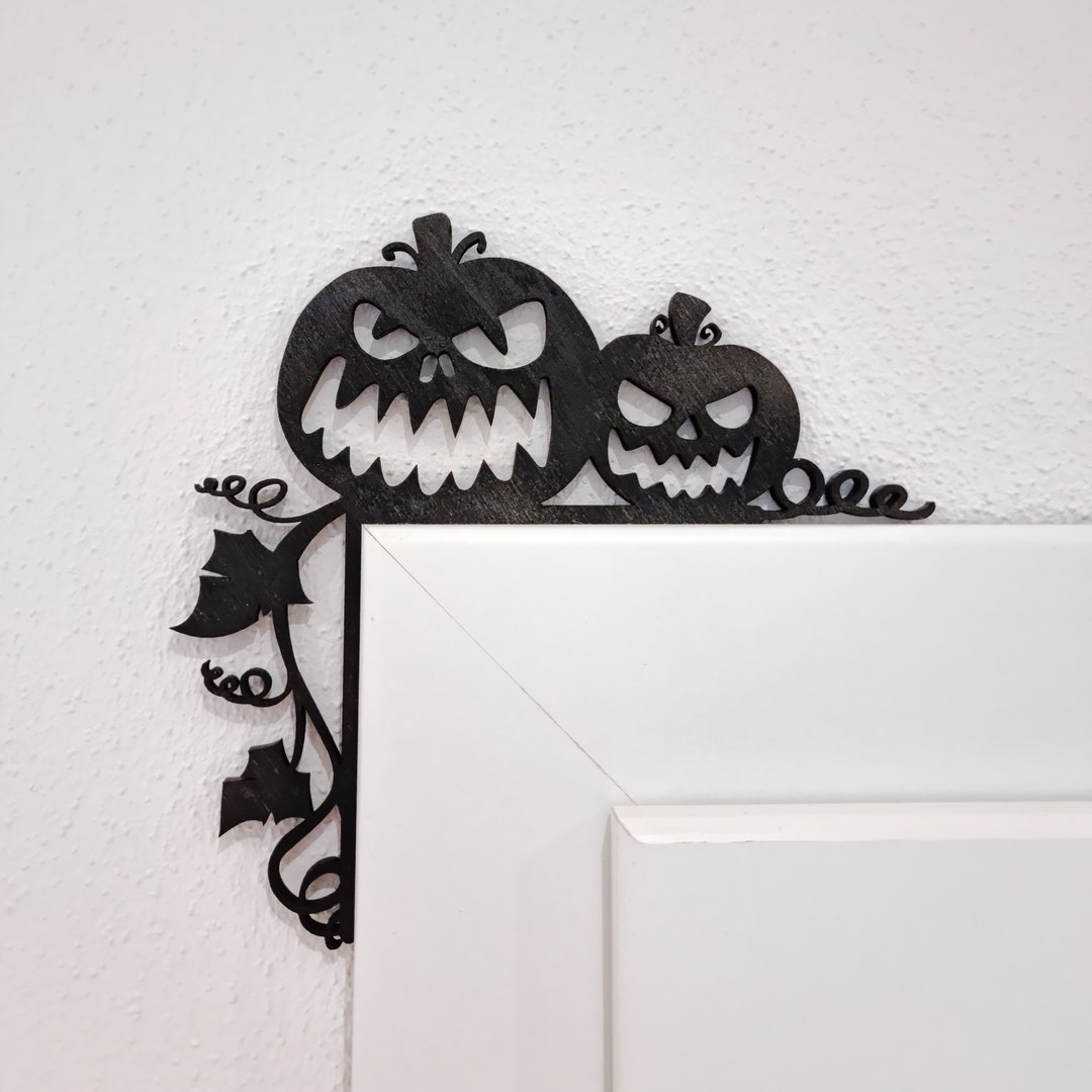 Halloween Holz Türdeko Bilderrahmen Ecken - Etsy.de