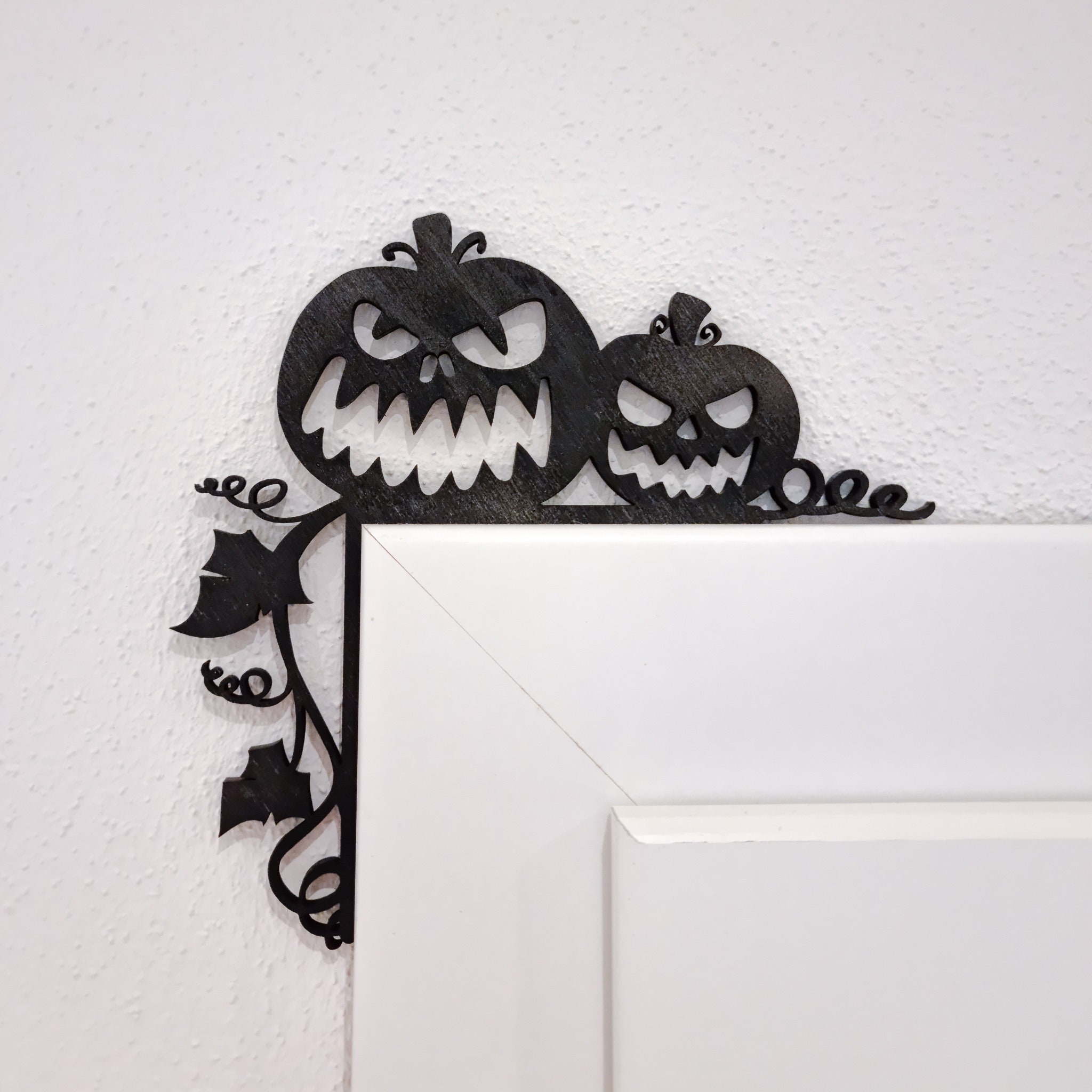Halloween Holz Türrahmen Dekoration Spinne Fledermaus Geist Romantisch