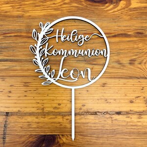 Kommunion Cake Topper mit Namen Tortenstecker personalisiert Bild 2