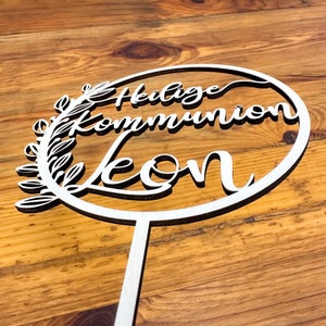 Kommunion Cake Topper mit Namen Tortenstecker personalisiert Bild 7