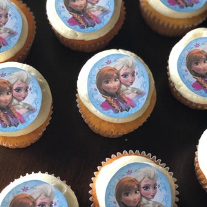 Frozen Inspired Cupcake Cookie Toppers Edible Images Icing Sheets