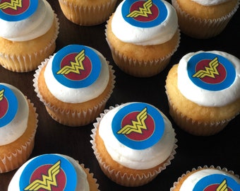 Super Hero Cupcake Cookie Toppers Edible Images Icing Sheets