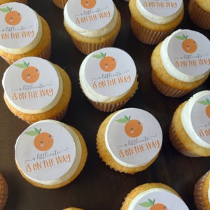 Cutie on the Way - Cupcake Cookie Toppers Edible Images Icing Sheets