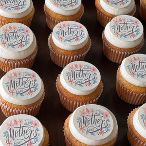 Mother&#39;s Day Cupcake Cookie Toppers Edible Images Icing Sheets