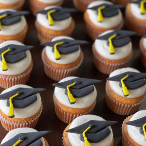Graduation Hat Fondant Cupcake Toppers
