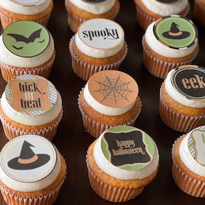 Halloween Cupcake Cookie Toppers Edible Images Icing Sheets