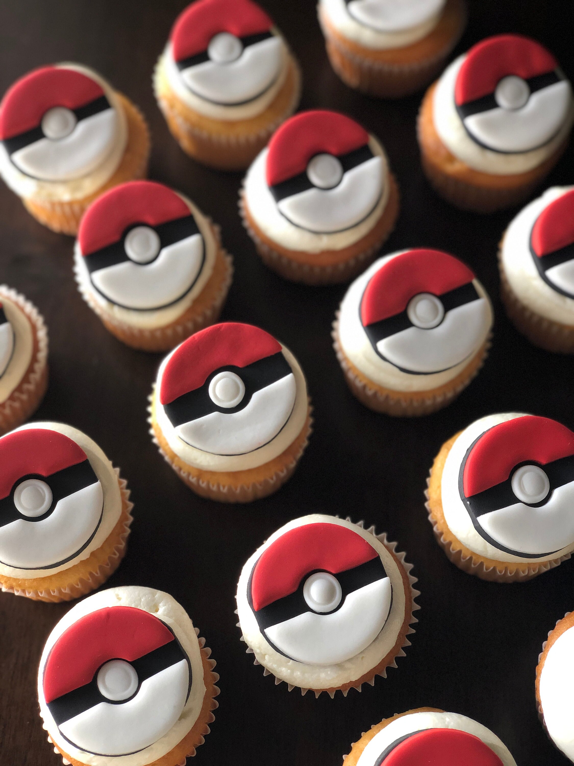 Pokeball Fondant Cupcake Toppers Etsy