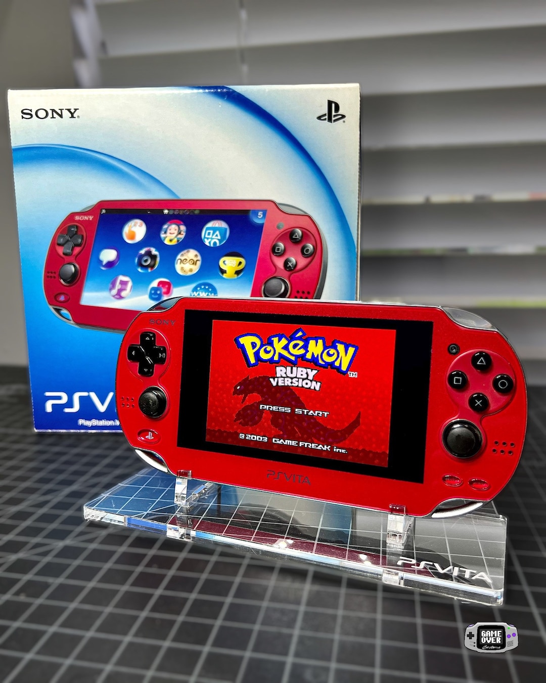 Playstation Vita 1000 OLED red modded Etsy