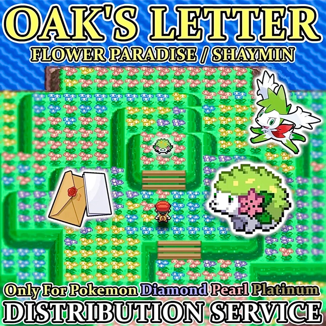 Pokémon Distribution oaks Letter Shaymin Etsy