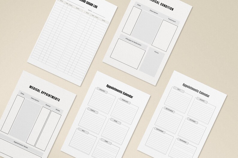 Medical Log Printable Instant Download Medical Tracker 15 - Etsy