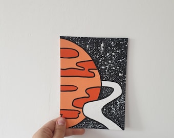 Planet and Stars Painting