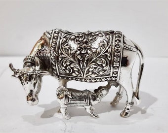 Pure Silver Cow with calf