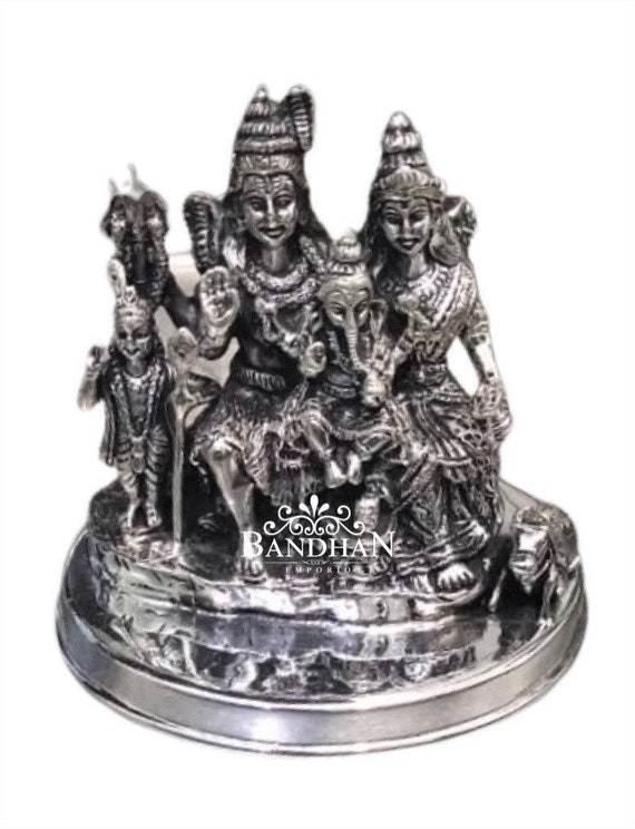 Pure Silver Lord Shiva Parvathi Family Idol Lord Shiva Idol | Etsy