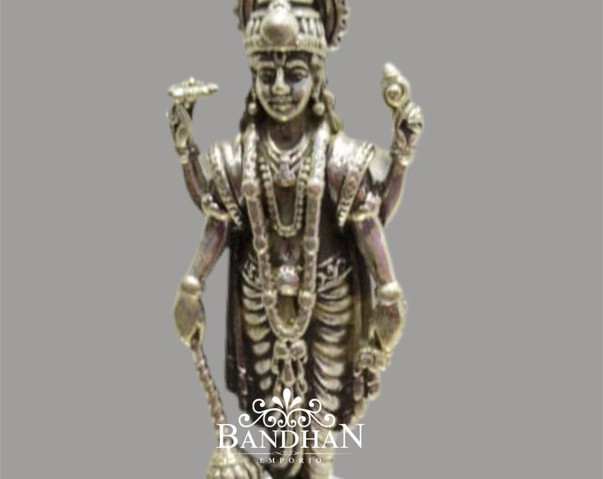 Pure Silver Satyanarayan Swamy Idol, Indian Pooja Articles, Silverware, Bandhanemporio, Anavarnabyjaya