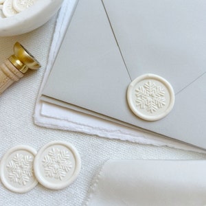 Snowflake Wax Seal for Christmas Cards