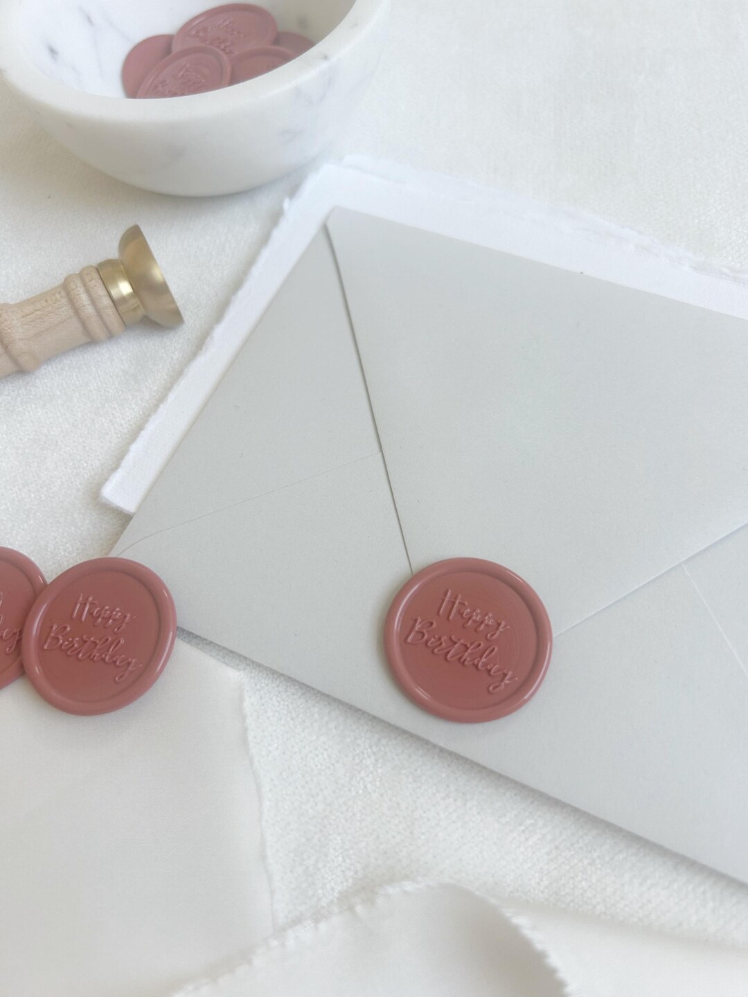 Handmade Birthday Wax Seal Stickers: Calligraphy Envelope Seals - Etsy