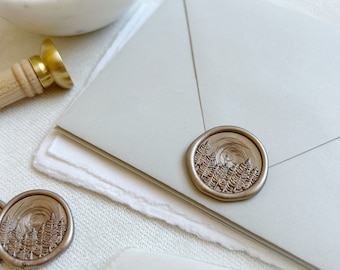 Winter Woodland Wax Seal Sticker: Christmas Holiday Card