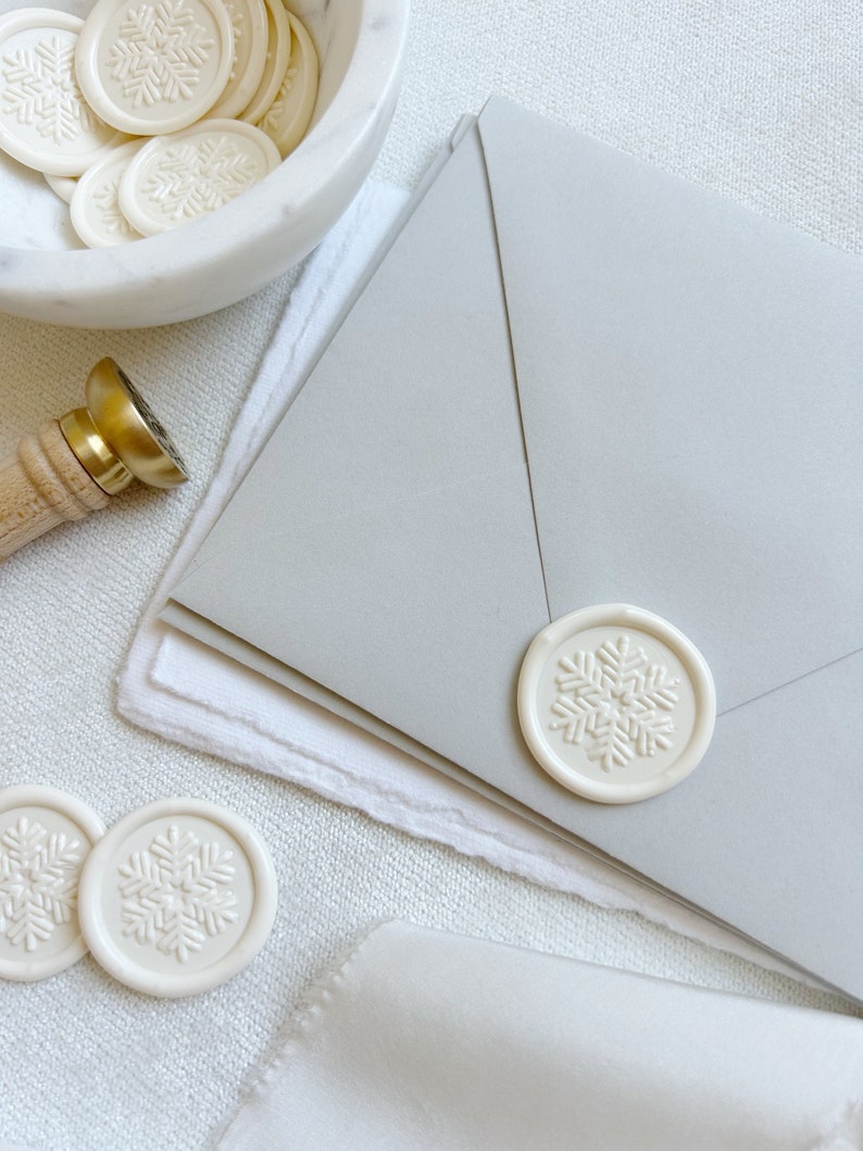 Snowflake Christmas Card Wax Seal