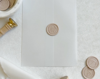 Vellum Jacket for 5x7 Invitation - Vellum Wrap - Wedding Invitation Vellum Paper - Vellum Jacket and Wax Seal