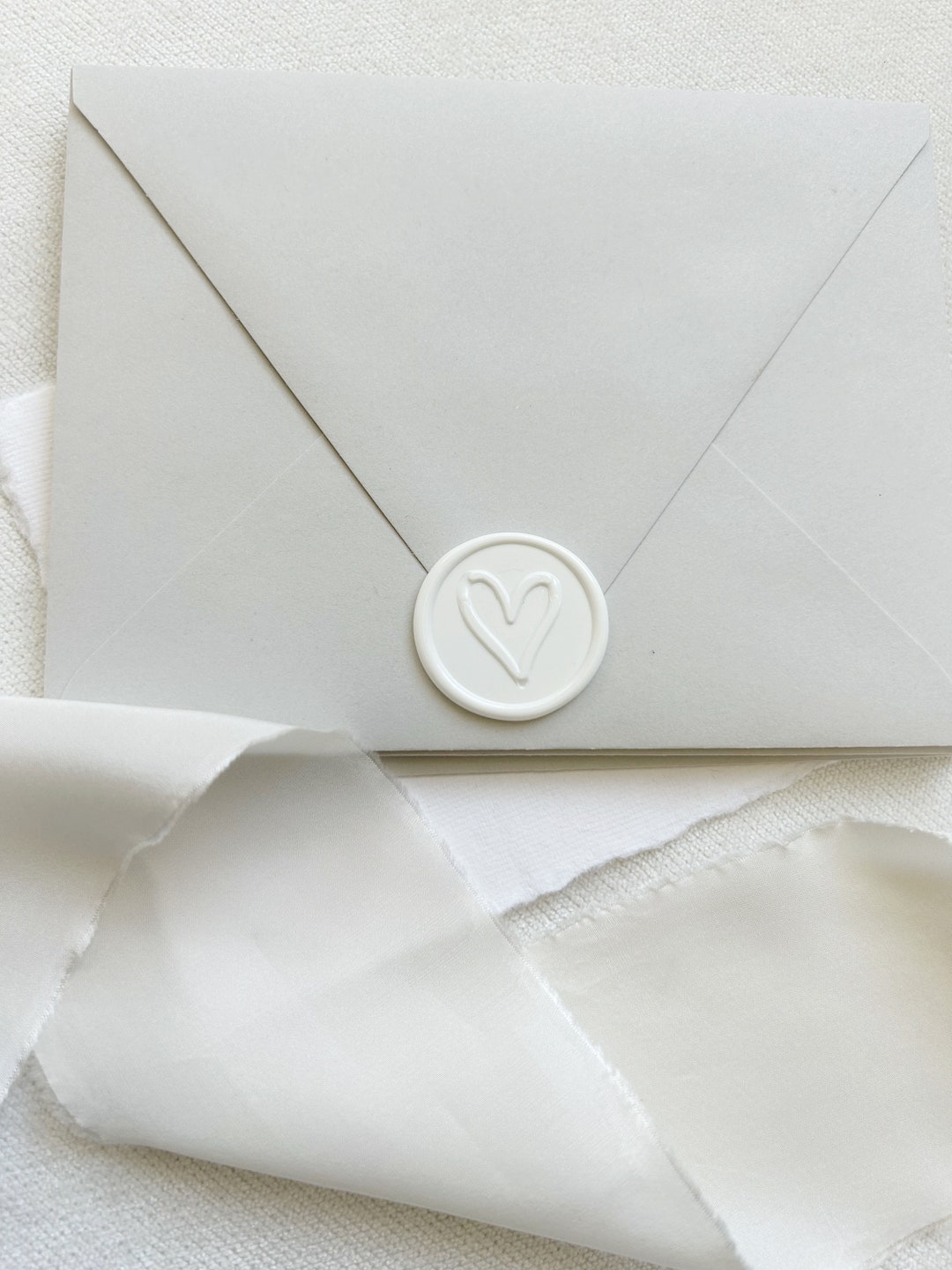 Heart Wax Seal Custom Wax Seal Sticker Handwritten Detail Sticker for