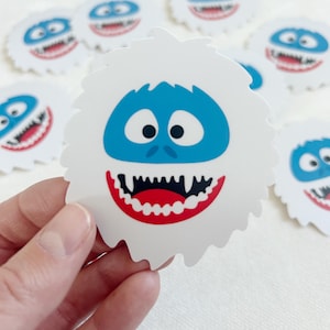 Sticker verschrikkelijke sneeuwpop - sticker Bumble - sticker Yeti - sticker vrolijk sneeuwmonster - sticker kerst - Bigfoot-sticker