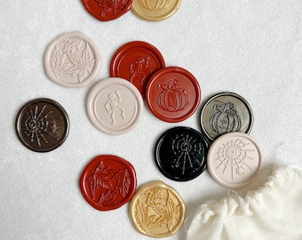 Halloween Wax Seal Stickers: Fall Assorted Designs, Self Adhesive (Set of 20)
