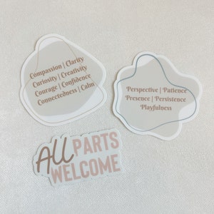 Pack d'autocollants IFS - Sticker systèmes familiaux internes - Sticker IFS Amour de soi - Cadeau IFS - Parts Therapy - Sticker de bienvenue Toutes les pièces - 8 pièces 5ps