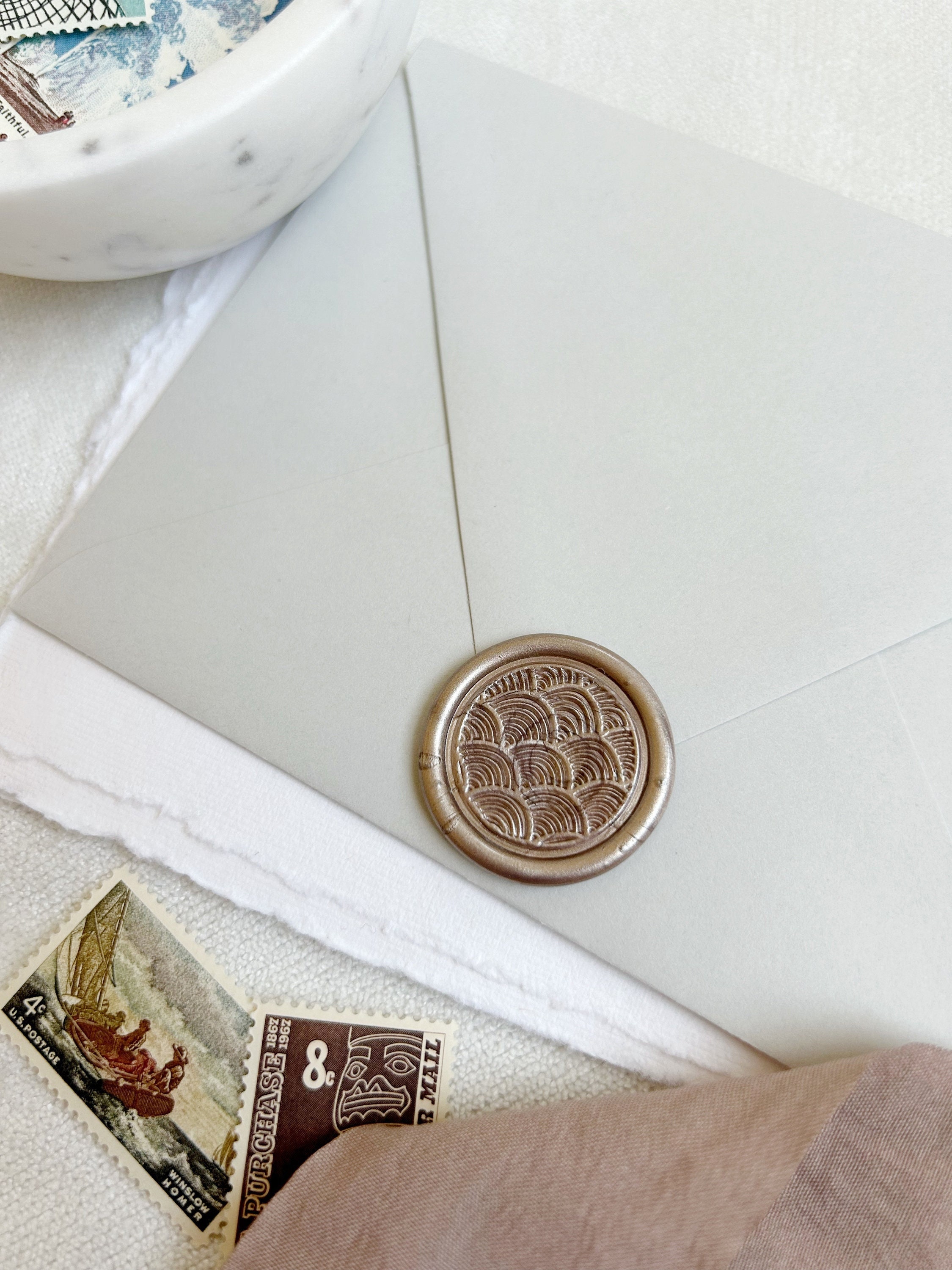 Art Deco Wax Seal Sticker: Handmade Self-adhesive Envelope Seals - Etsy
