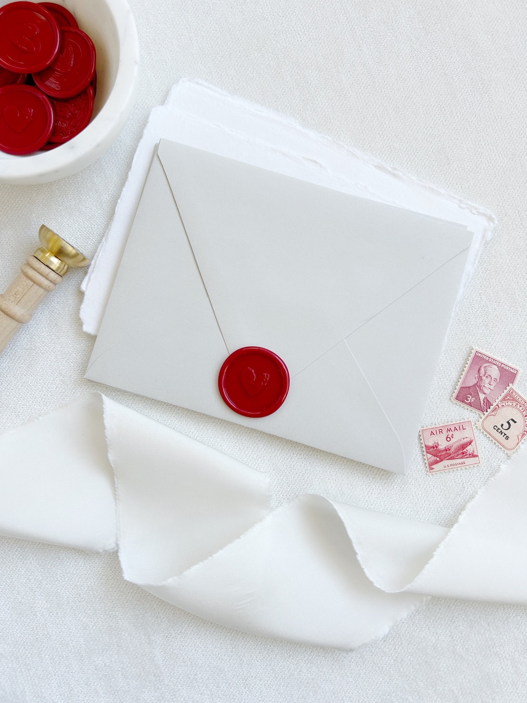 Valentine's Heart Wax Seal Stickers - Self-adhesive Envelope Seals - Etsy