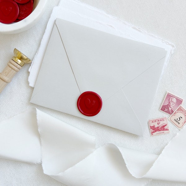 Valentine's Day Heart Wax Seal No. 2 - Valentine's Day Wax Seal - Heart Wax Seal - Self-Adhesive Envelope Wax Seal - Custom Wax Seal Sticker