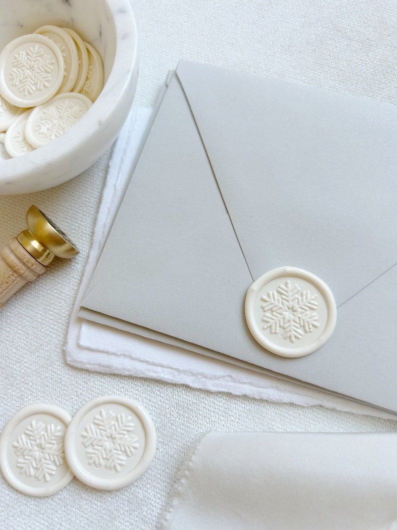 Snowflake Wax Seal for Christmas Cards