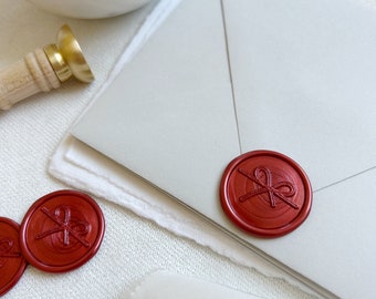 Handmade Holiday Bow Wax Seal Stickers: Christmas Card Seals