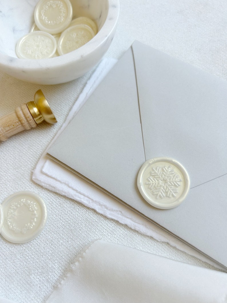 Iridescent Holiday Card Wax Seal