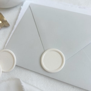Selo de cera de concha geométrica - Adesivo de selo de cera de concha moderna para casamento na praia - Adesivo de concha para envelope - Selo de cera autoadesivo