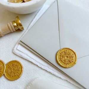 Snowflake Christmas Card Wax Seal