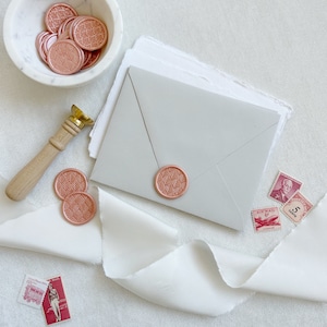 Lacre de cera com padrão de dia dos namorados - Lacre de cera para o dia dos namorados - Lacre de cera estampado - Lacre de cera com envelope autoadesivo - Adesivo de lacre de cera personalizado